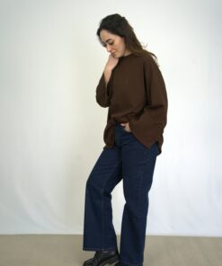 jean droit taille haute modeste