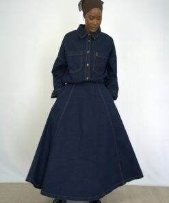 jupe en jean longue modeste