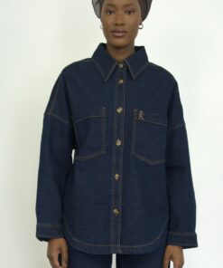 veste en jean oversize modeste
