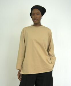 t shirt manches longues oversize modeste