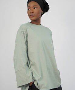 t shirt manches longues oversize modeste