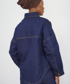 veste en jean oversize modeste